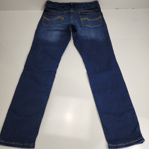 SO Brand Dark Wash Denim Embroidered 5 Pocket Button Jeggings Women's Size 15 - Picture 2 of 10